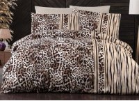 Постельное белье сатин First Choice - Leopard Brown (Turkey), полуторный